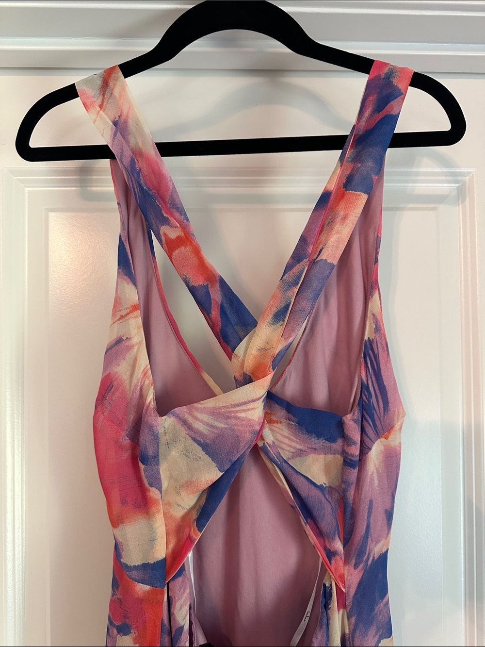 Lulu's Pink Purple Floral Midi Dress - Picture 16 of 16